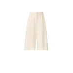 Fabiana Filippi Fluid Linen and Viscose Bermuda Shorts in Butter