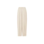 Fabiana Filippi Fluid Linen and Viscose Pants in Butter