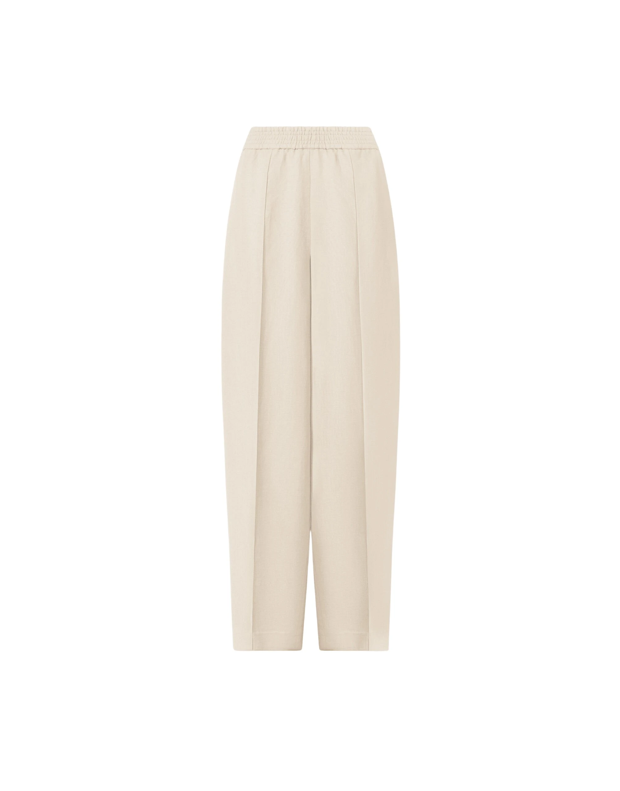 Fabiana Filippi Fluid Linen and Viscose Pants in Butter
