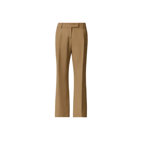Fabiana Filippi Fluid Linen and Viscose Pants in Mud