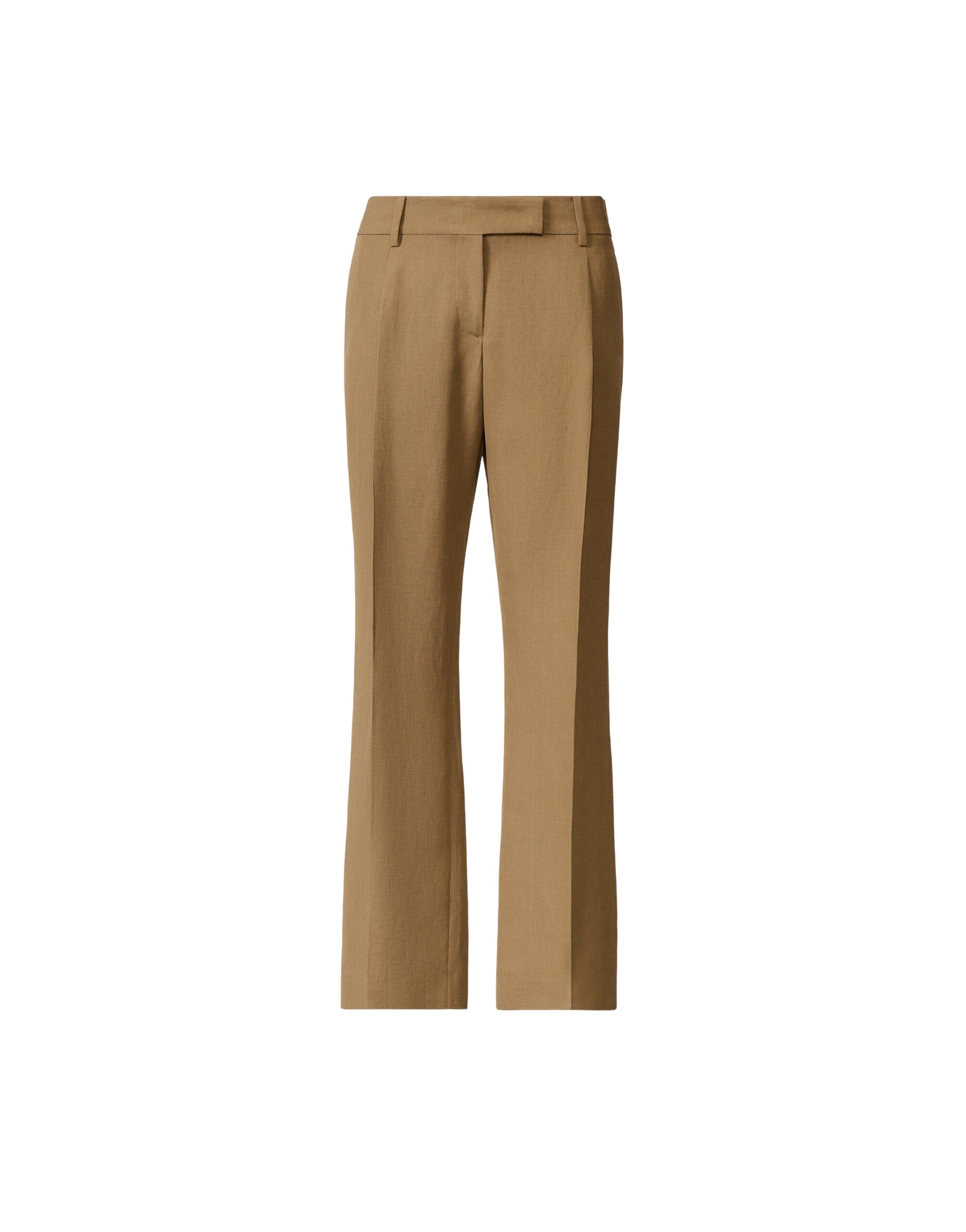 Fabiana Filippi Fluid Linen and Viscose Pants in Mud
