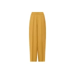 Fabiana Filippi Fluid Linen and Viscose Trousers in Mustard