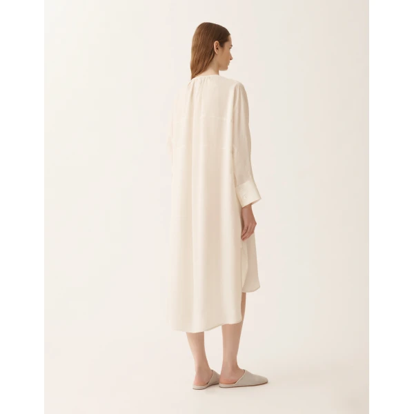 Fabiana Filippi Fluid Midi Dress in Cream, Butter, view 4