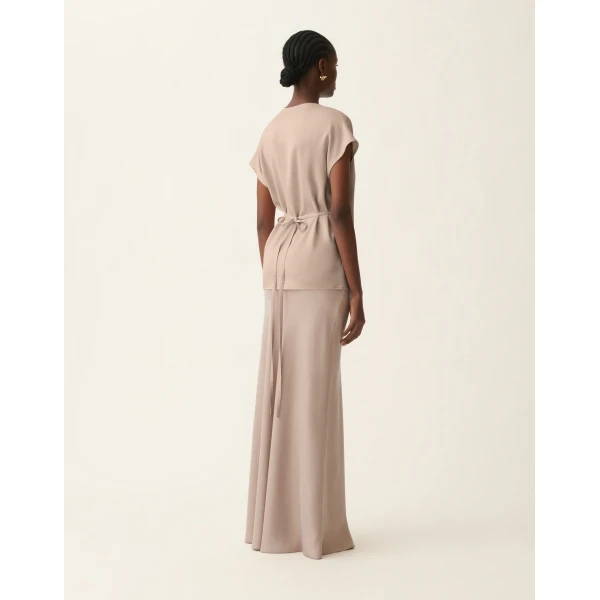 Fabiana Filippi Fluid Vest Top in Mocha, view 4