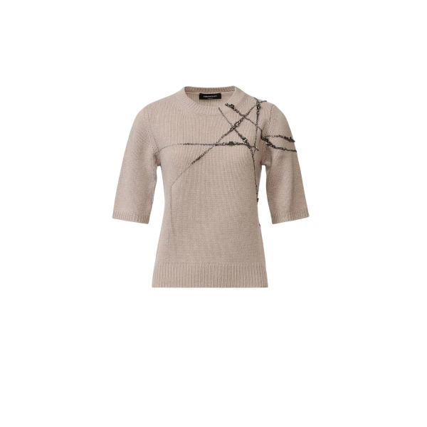 Fabiana Filippi Gauze Cashmere Sweater in Mocha