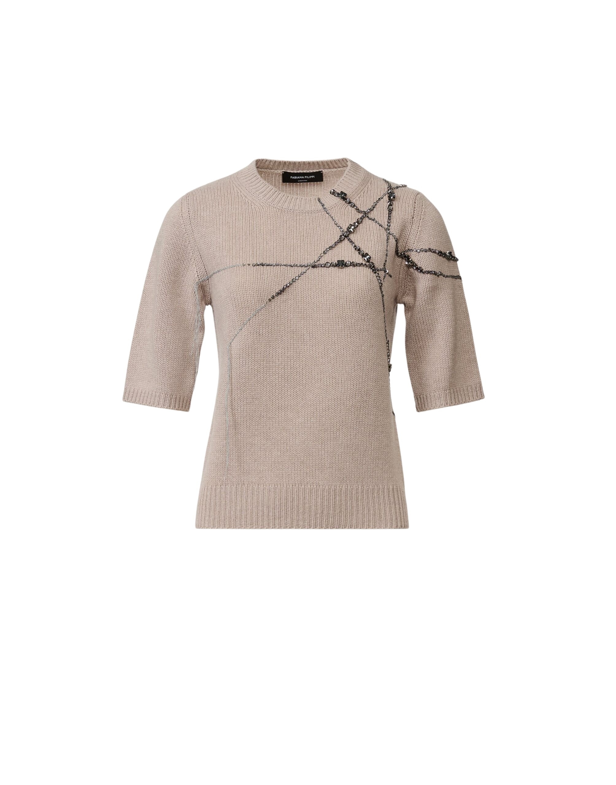 Fabiana Filippi Gauze Cashmere Sweater in Mocha