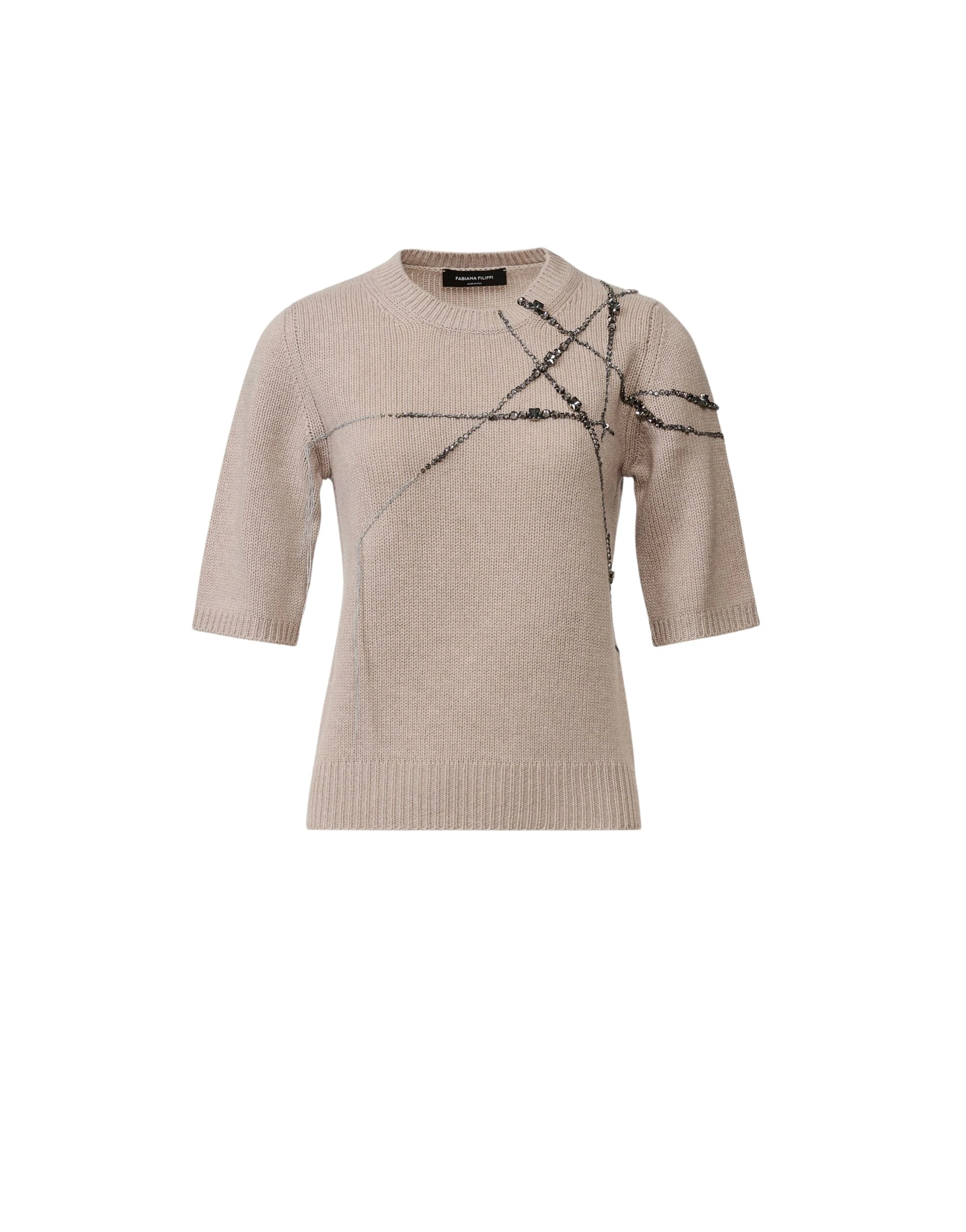 Fabiana Filippi Gauze Cashmere Sweater in Mocha