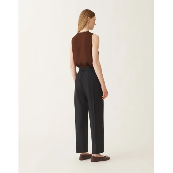Fabiana Filippi Gubbio Cool Wool Trousers in Blue, view 4
