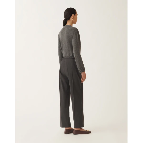 Fabiana Filippi Gubbio Cool Wool Trousers in Grey, view 4