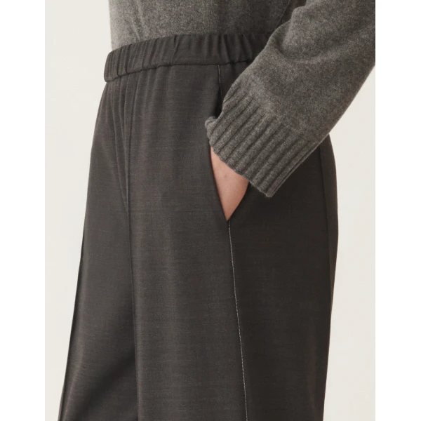 Fabiana Filippi Gubbio Cool Wool Trousers in Grey, view 5