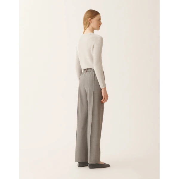Fabiana Filippi Gubbio Jogging Pants in Bistretch Fresco Wool, Rock Mélange, view 4