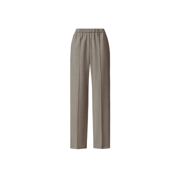 Fabiana Filippi Gubbio Jogging Pants in Bistretch Fresco Wool, Rock Mélange