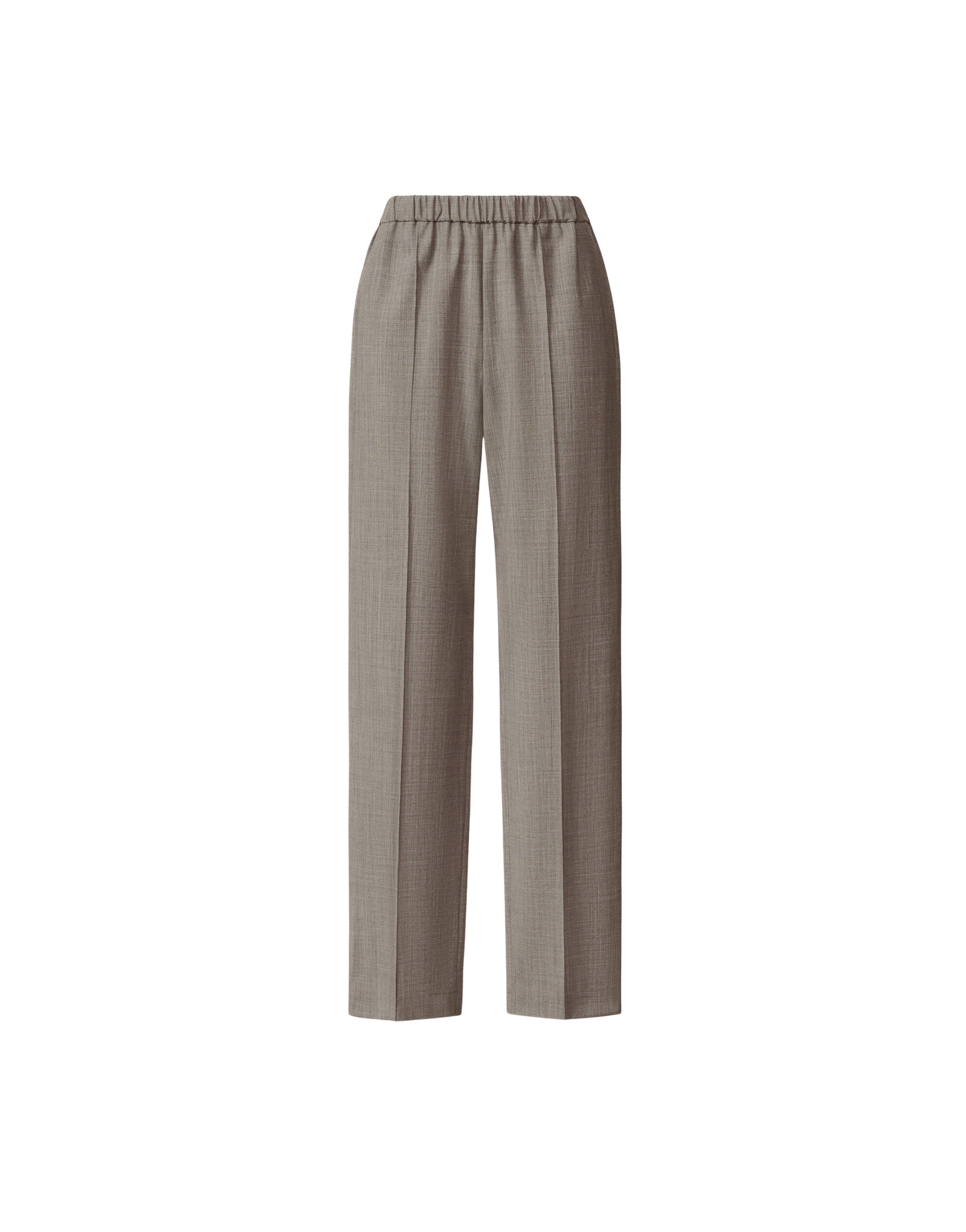 Fabiana Filippi Gubbio Jogging Pants in Bistretch Fresco Wool, Rock Mélange
