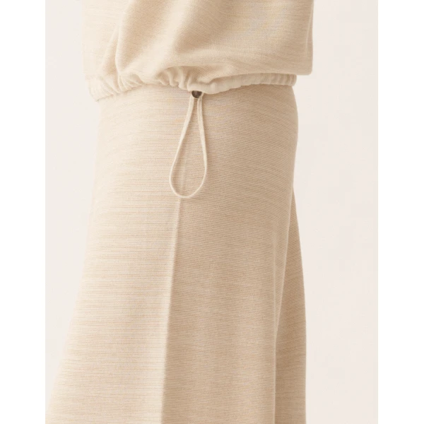 Fabiana Filippi Hooded Sweater in Wool, Cotton, and Lurex, Butter, view 5