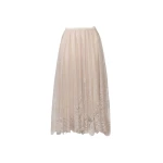 Fabiana Filippi Jacquard Lace Skirt in Cachà