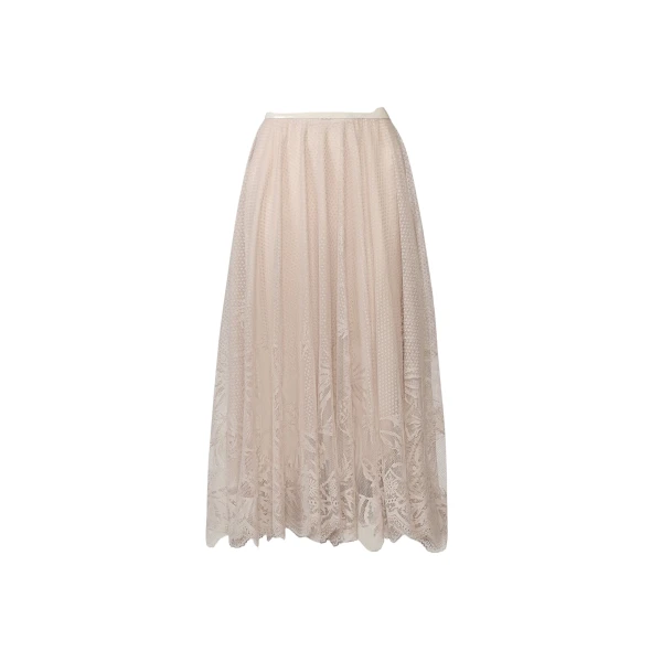 Fabiana Filippi Jacquard Lace Skirt in Cachà