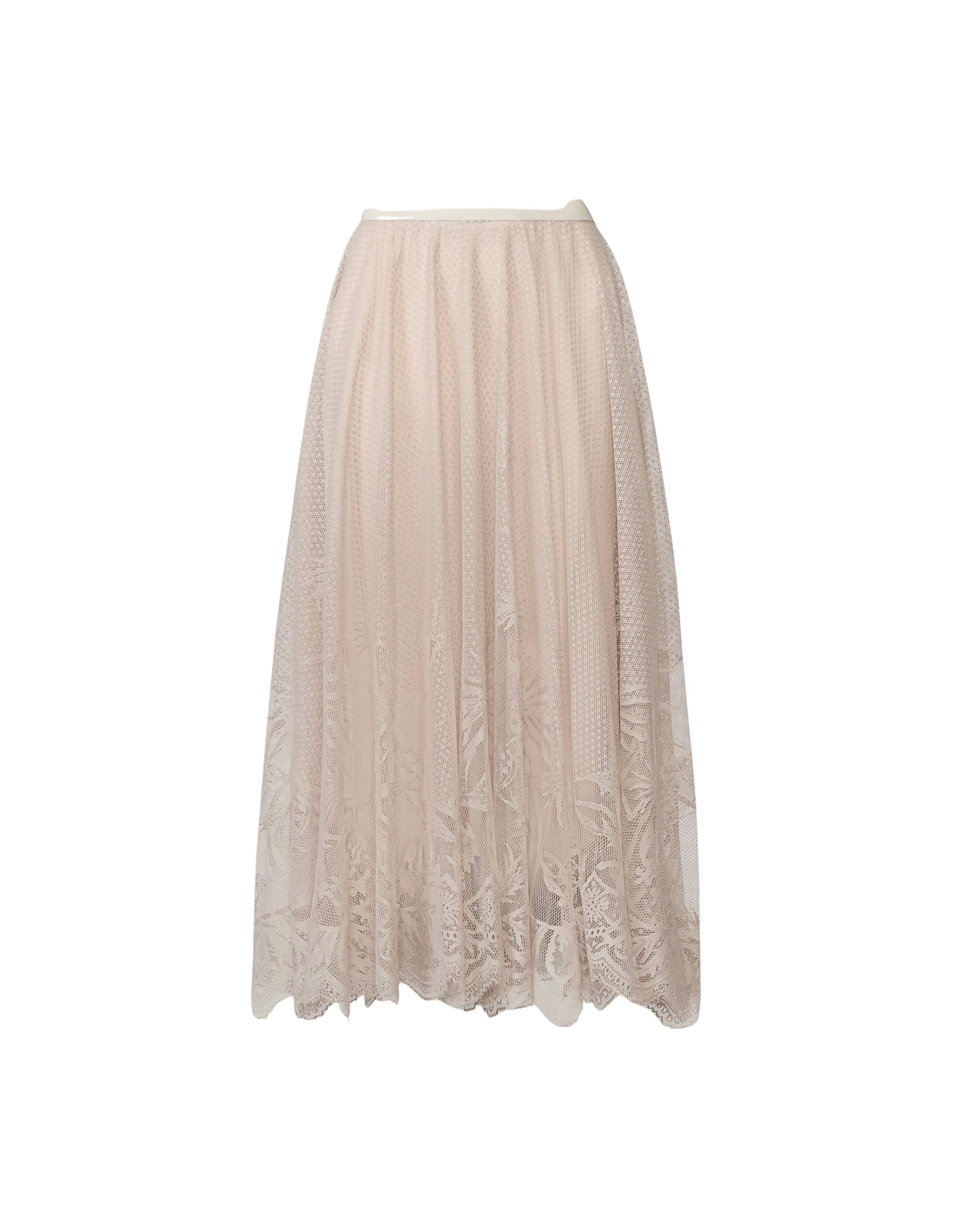 Fabiana Filippi Jacquard Lace Skirt in Cachà