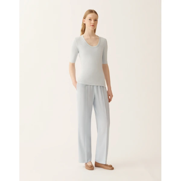 Fabiana Filippi Jersey T-shirt in Aqua Top, view 3