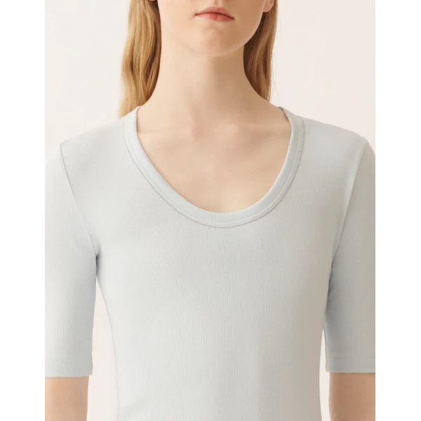 Fabiana Filippi Jersey T-shirt in Aqua Top, view 5