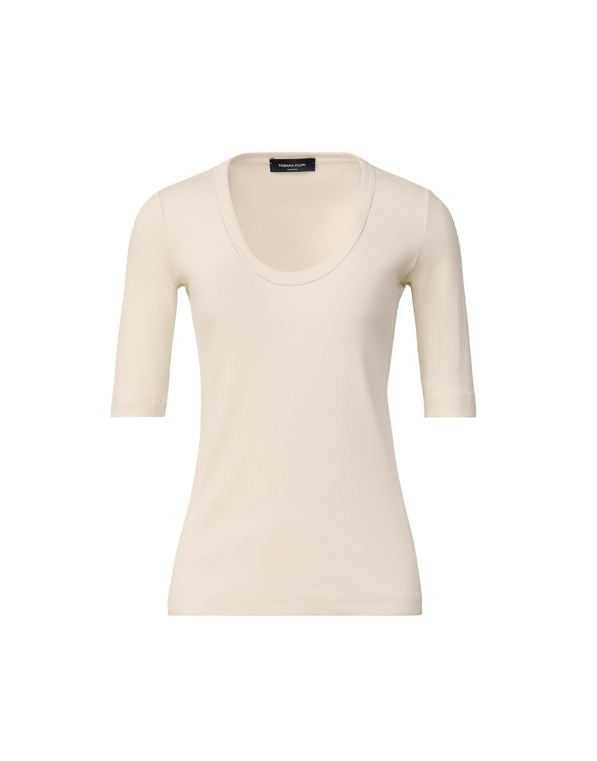 Fabiana Filippi Jersey T-shirt in Butter Top