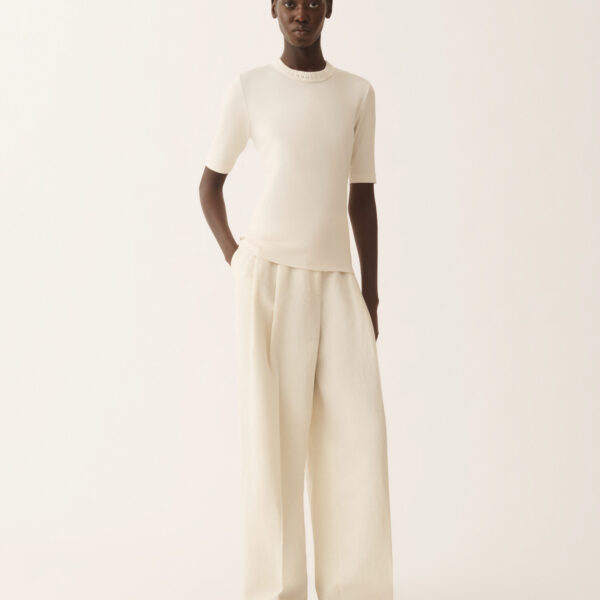 Fabiana Filippi Jersey T-shirt in Butter Top, view 3