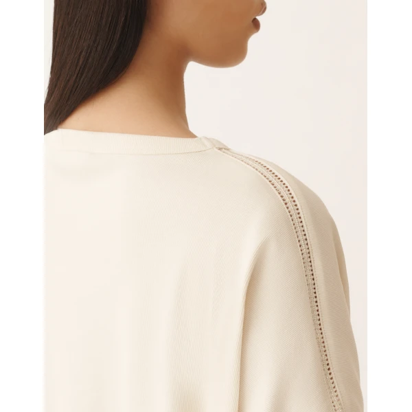 Fabiana Filippi Jersey T-shirt in Butter Top, view 5