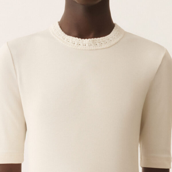 Fabiana Filippi Jersey T-shirt in Butter Top, view 5