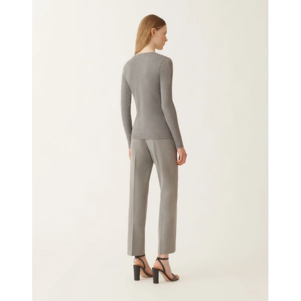 Fabiana Filippi Jersey T-shirt in Grey Skirt, view 4