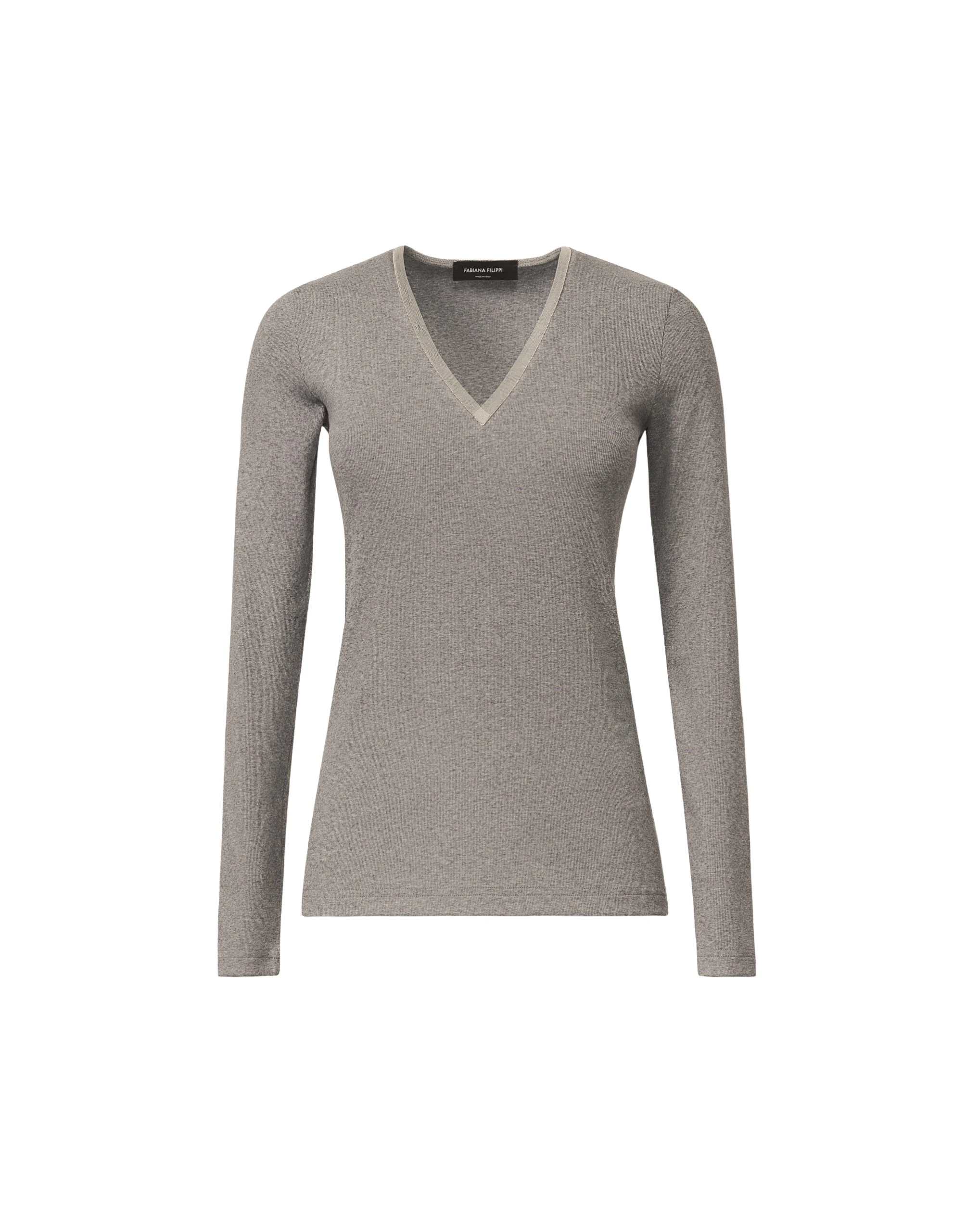 Fabiana-Filippi-Jersey-T-shirt-in-Grey-scaled36230_nobg Fabiana Filippi Jersey T-shirt in Grey Skirt