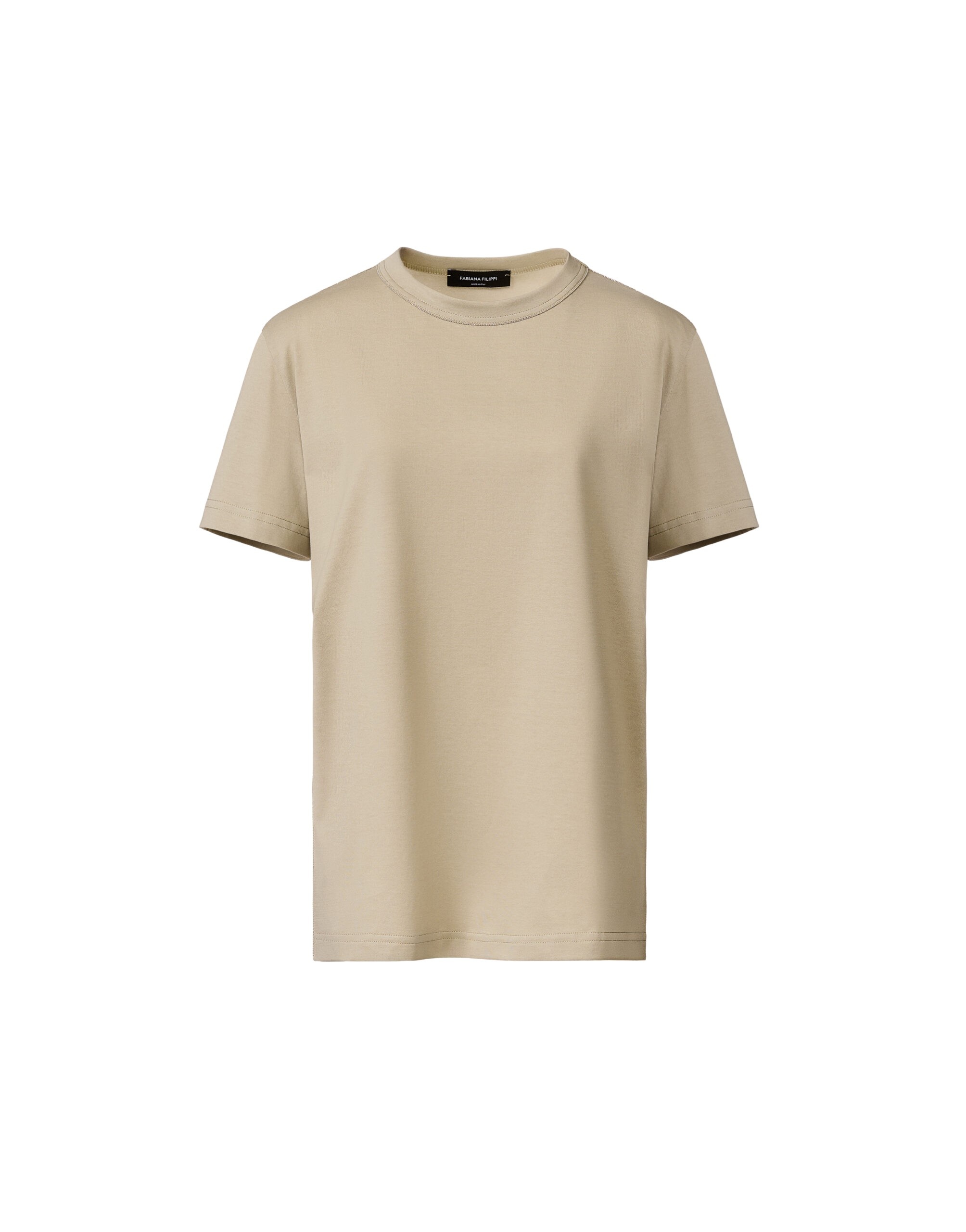 Fabiana Filippi Jersey T-shirt in Khaki Top
