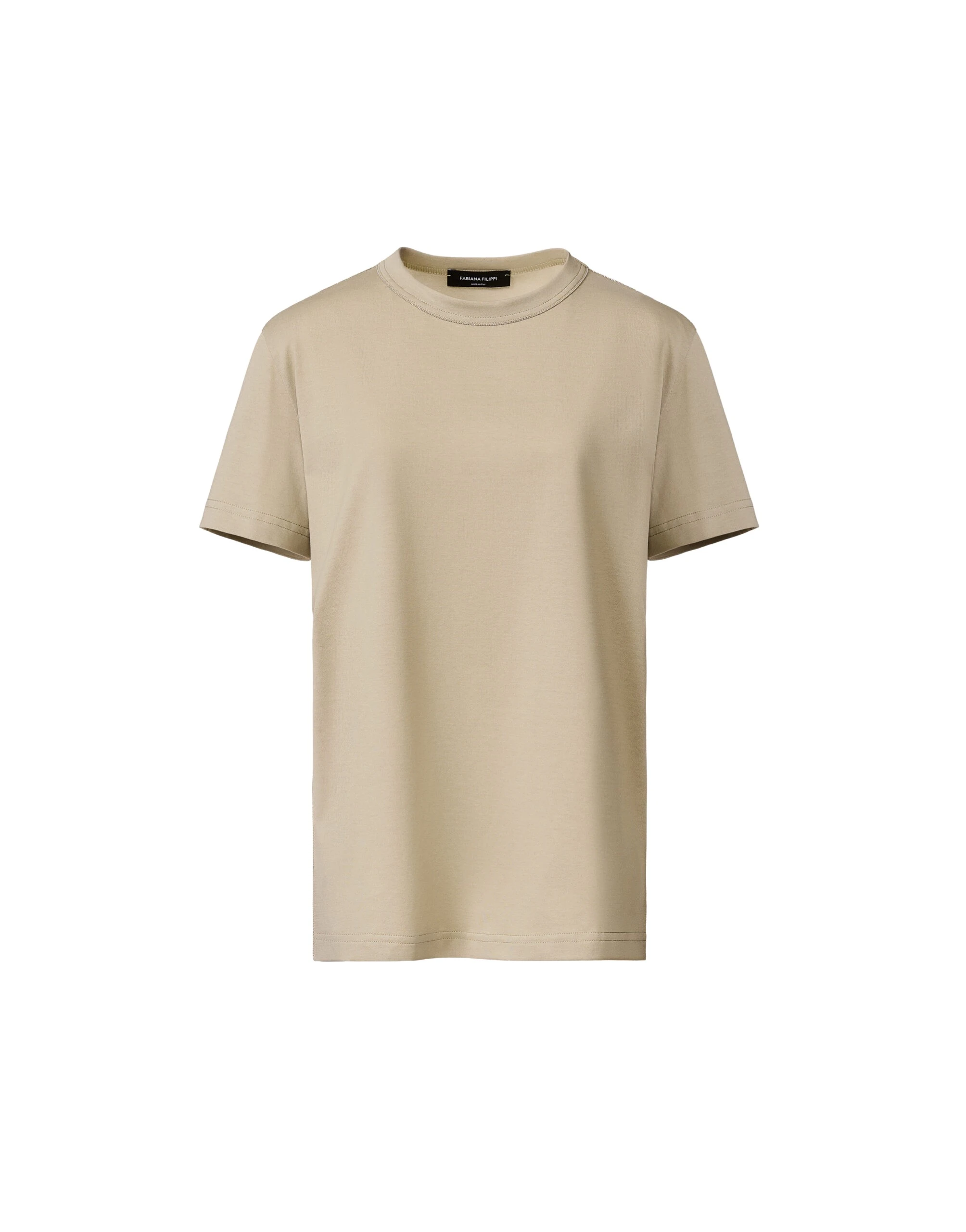 Fabiana Filippi Jersey T-shirt in Khaki Top