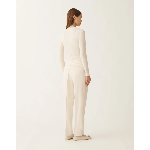 Fabiana Filippi Jersey T-shirt in White Skirt, view 4
