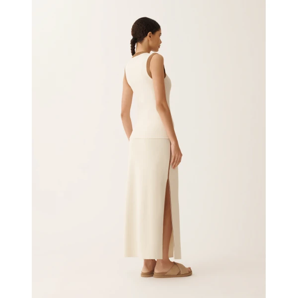 Fabiana Filippi Jersey Tank Top in Butter, view 4