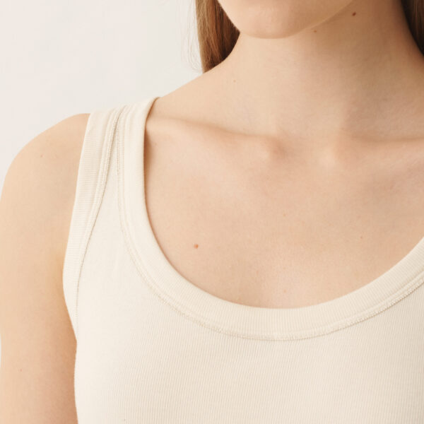 Fabiana Filippi Jersey Tank Top in Butter, view 5