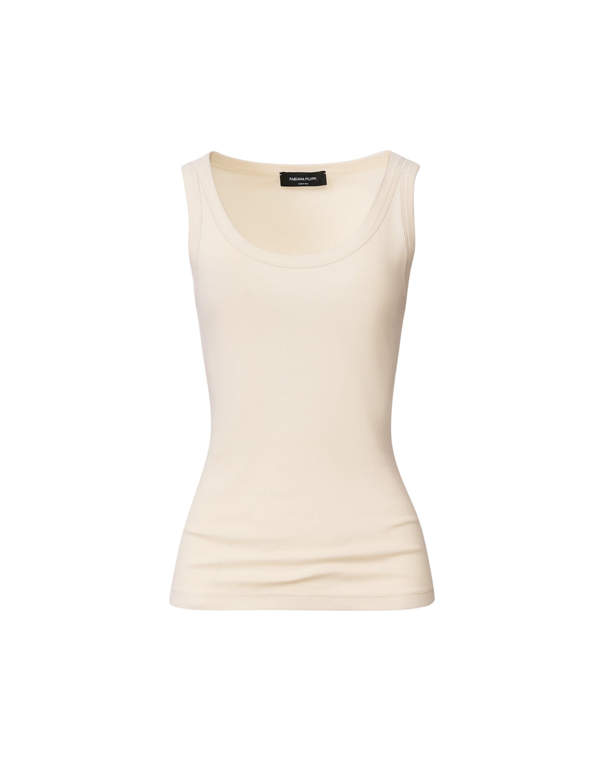 Fabiana Filippi Jersey Tank Top in Butter
