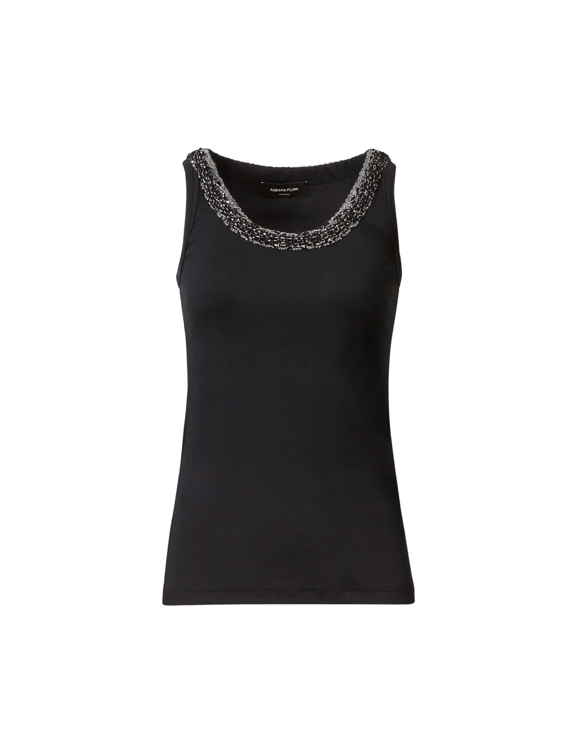 Fabiana Filippi Jersey Tank Top in Night Blue