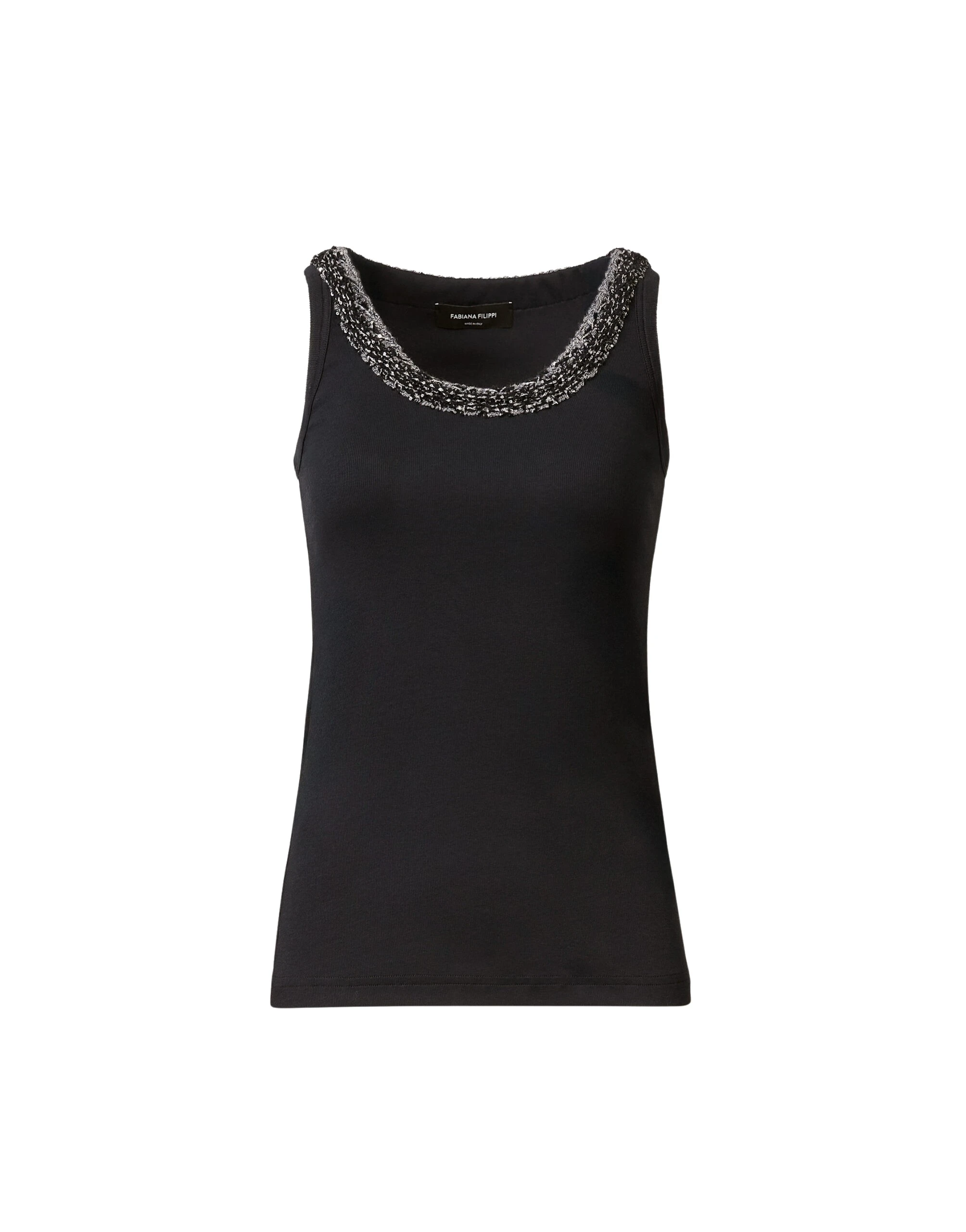 Fabiana Filippi Jersey Tank Top in Night Blue