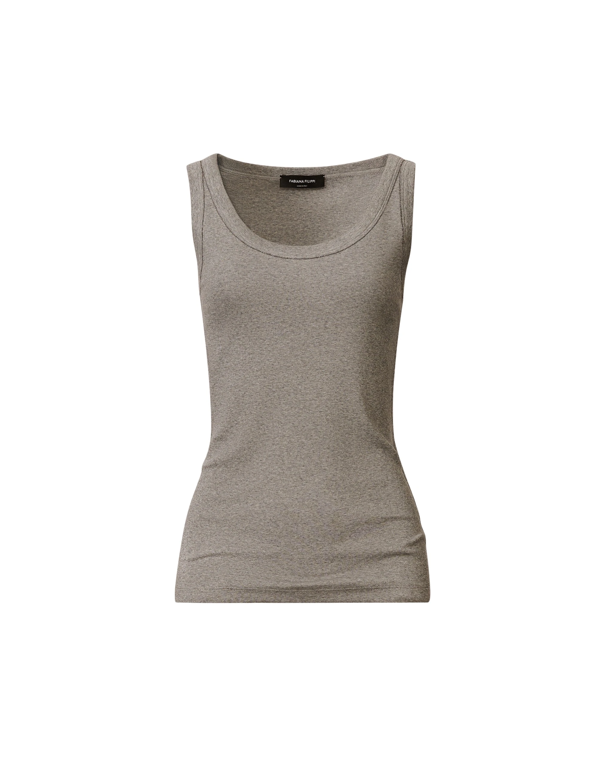 Fabiana Filippi Jersey Tank Top in Rock