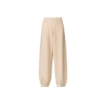 Fabiana Filippi Jogger Pants in Wool, Cotton, and Lurex, Butter