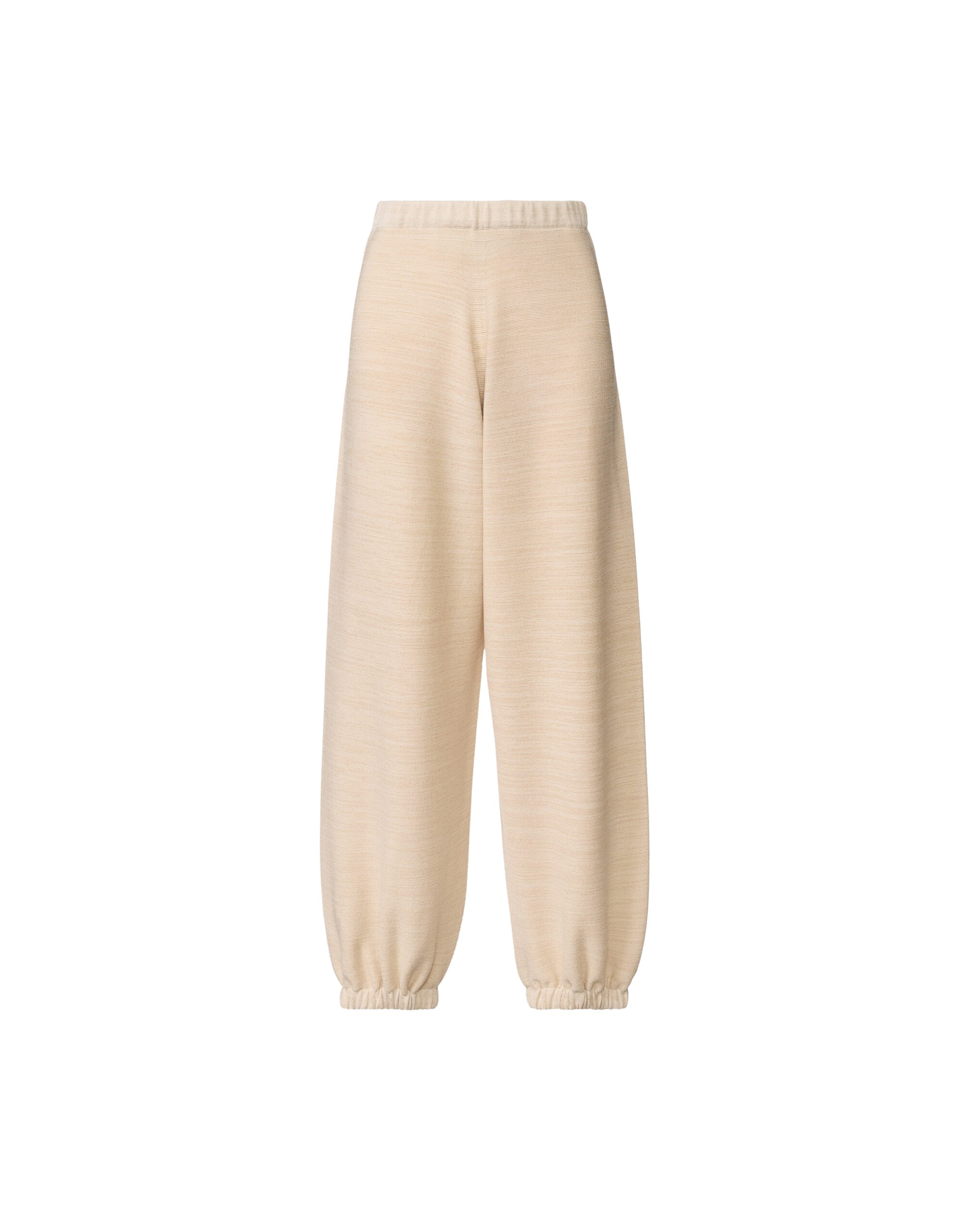 Fabiana Filippi Jogger Pants in Wool, Cotton, and Lurex, Butter