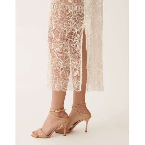 Fabiana Filippi Lace Dress in Butter, view 6