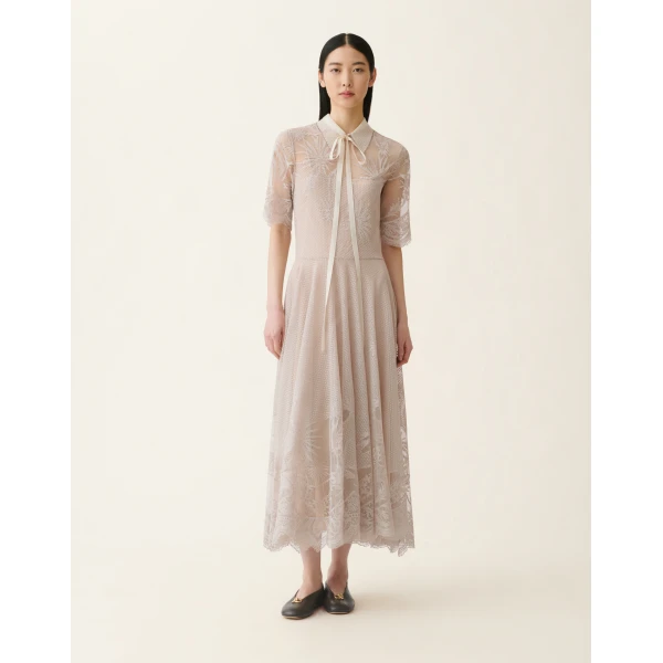 Fabiana Filippi Lace Dress in Cachà, view 3