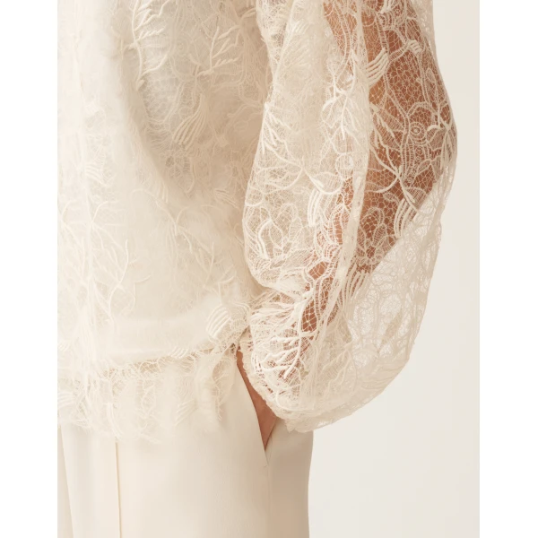 Fabiana Filippi Lace Top in Butter, view 5
