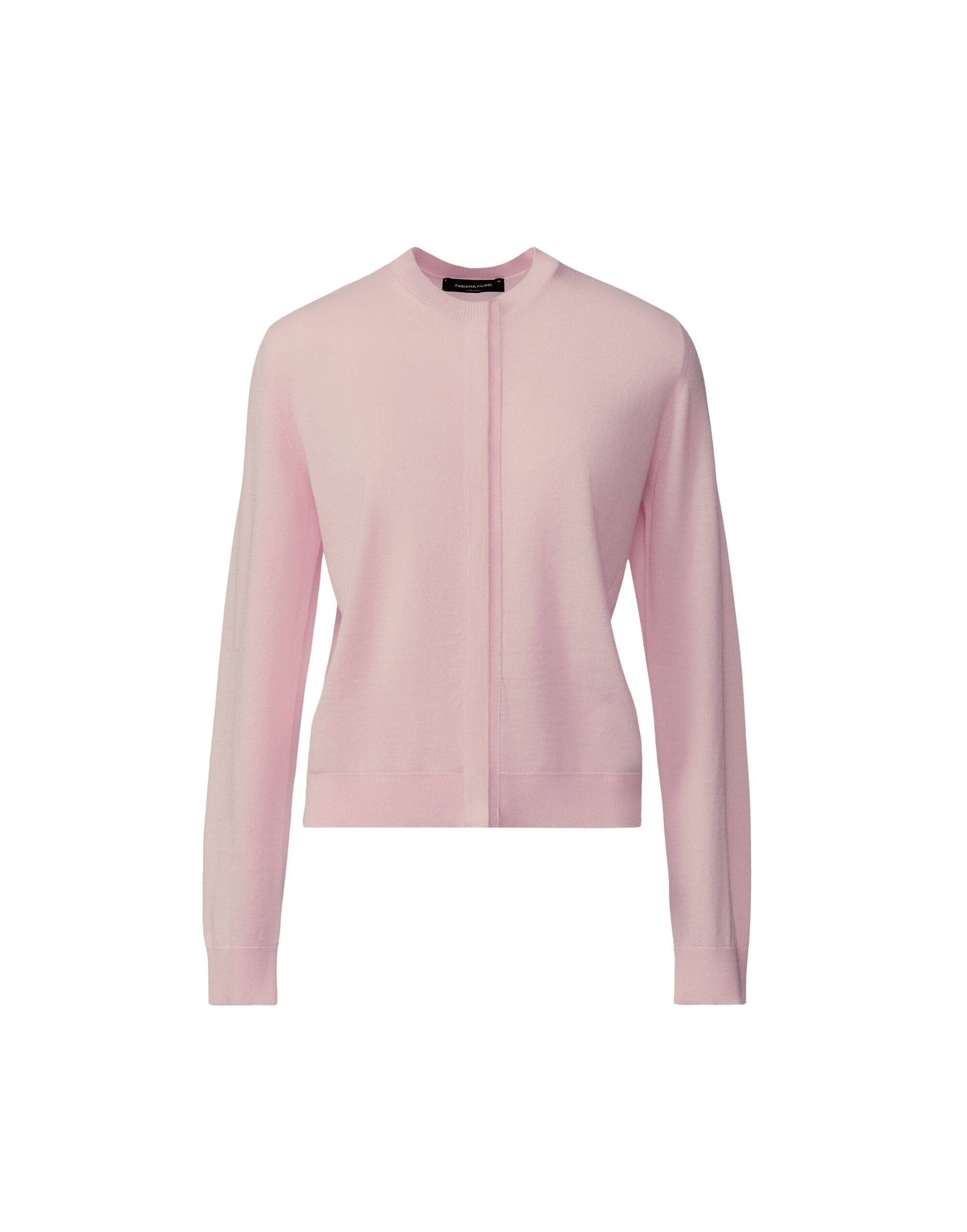 Fabiana Filippi Lilac Pink Wool and Cotton Cardigan