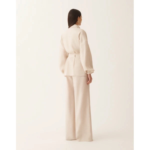 Fabiana Filippi Linen Canvas Field Jacket in Natural, view 4
