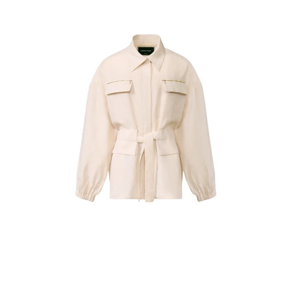 Fabiana Filippi Linen Canvas Field Jacket in Natural