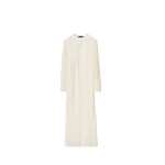 Fabiana Filippi Long Cardigan in Micro Sequins, Mastic