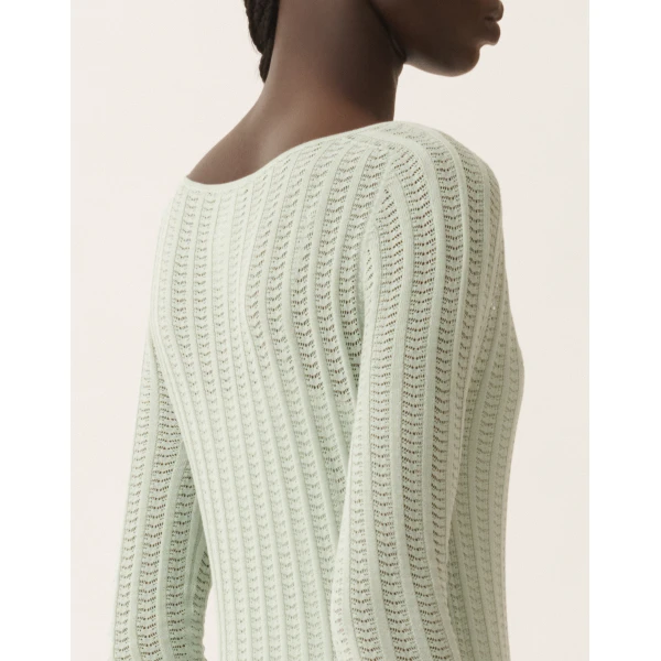 Fabiana Filippi Long Dress in Organic Cotton, Ghirri Green, view 5