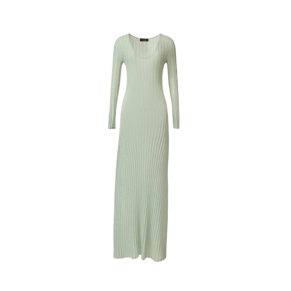 Fabiana Filippi Long Dress in Organic Cotton, Ghirri Green