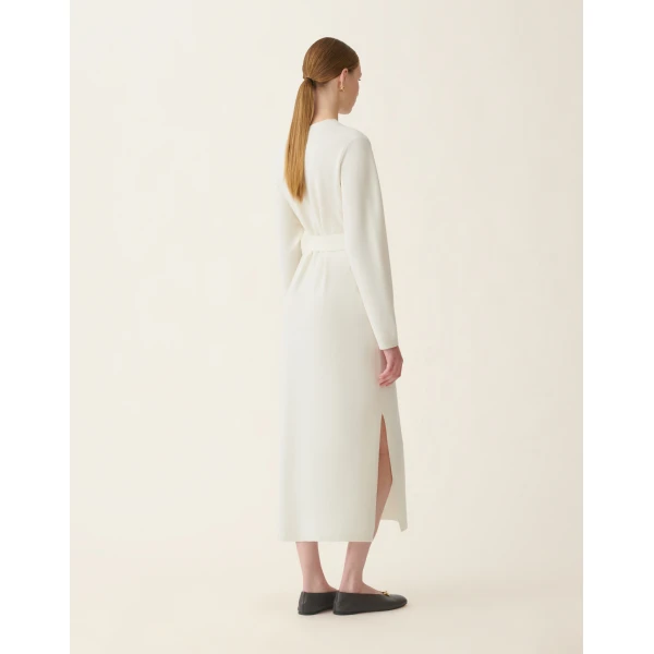 Fabiana Filippi Long Dress in Platinum, Raffia, view 4